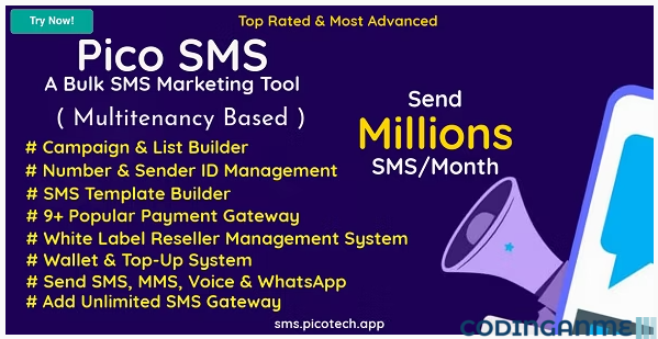 PicoSMS - A Bulk SMS Marketing Tool