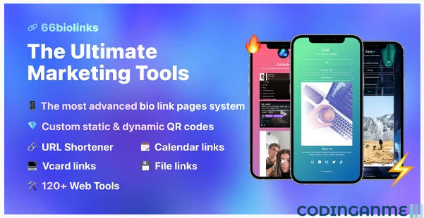 66biolinks - Bio Links, URL Shortener, QR Codes and Web Tools (SAAS)