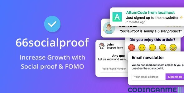 66socialproof - Social Proof & FOMO Widgets Notifications (SAAS)