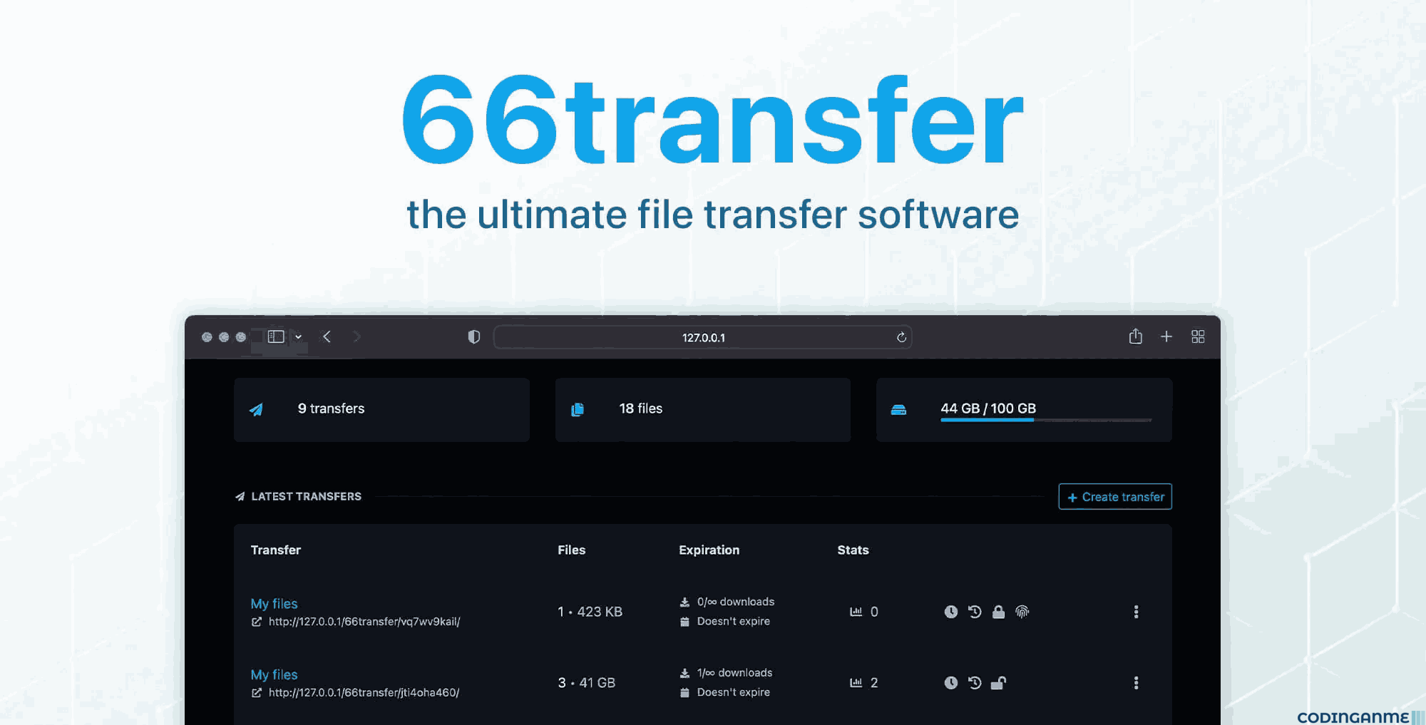 66transfer: Easy file transfer tool