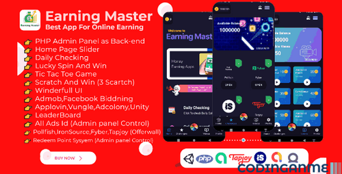 More information about "Earning Master - Android Rewards Earning App With Admin Panel"