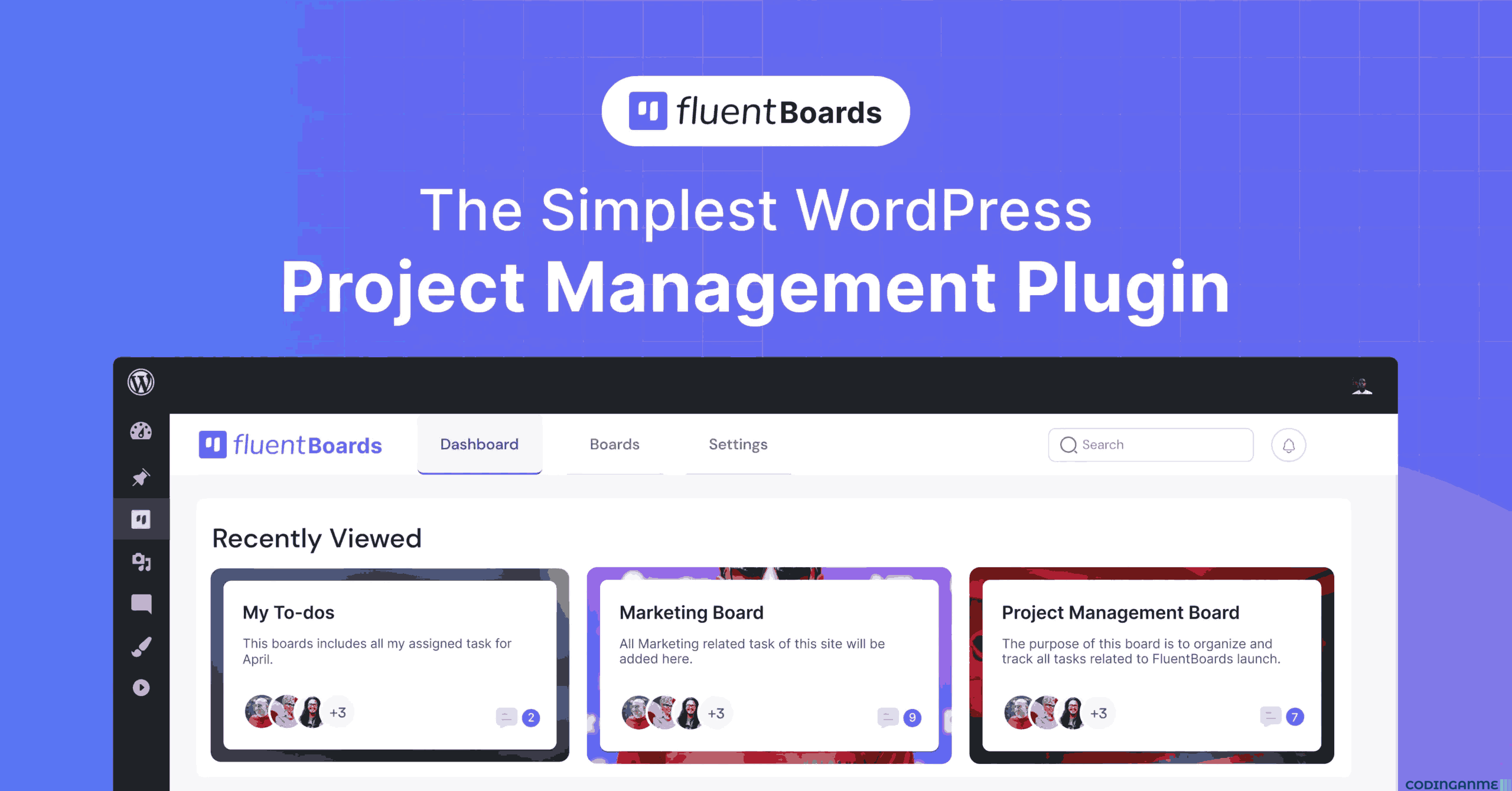 Fluent Boards Pro - The Simplest Project Management Plugin for WordPress