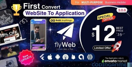 More information about "FlyWeb for Web to App Convertor Flutter and Admin Panel"