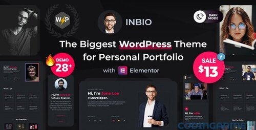 More information about "InBio - Personal Portfolio/CV WordPress Theme"