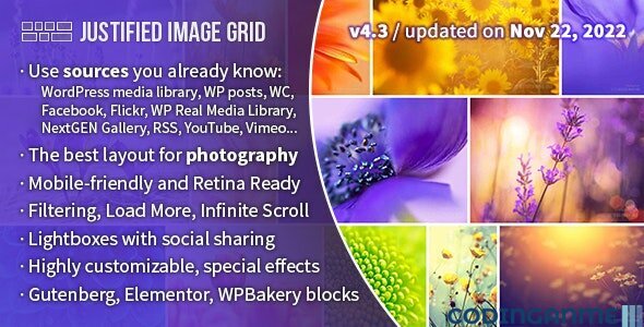 Justified Image Grid - Premium WordPress Gallery