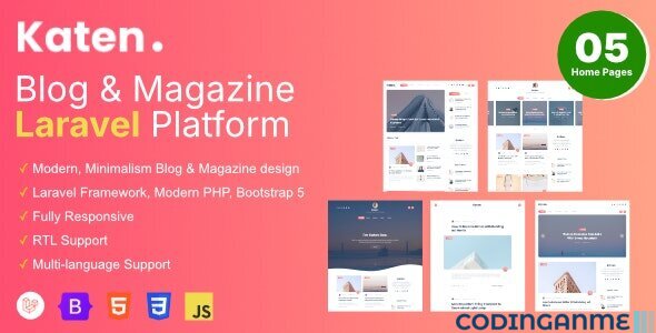 Katen - Blog & Magazine Laravel Script