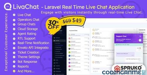 More information about "LivaChat - Laravel Real Time Live Chat Application"