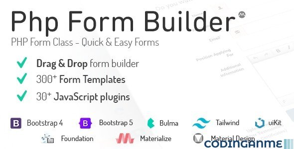 PHP Form Builder - Advanced HTML forms generator with Drag & Drop