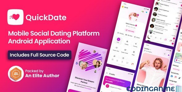 QuickDate Android - Mobile Social Dating Platform App