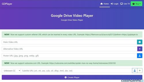 More information about "GDPlayer.To Google Drive Video Player PHP Script"