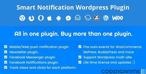 More information about "Smart Notification Wordpress Plugin. Web & Mobile Push, FB Messenger, FB Notifications & Newsletter"