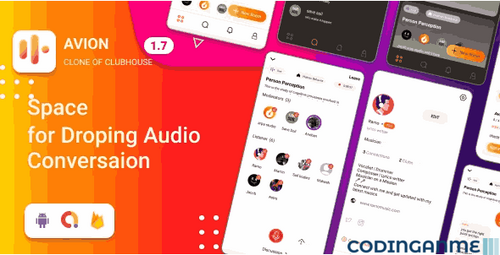 More information about "Avion Social Audio App Clone of Clubhouse social networking app with admob ads, Social Media app"