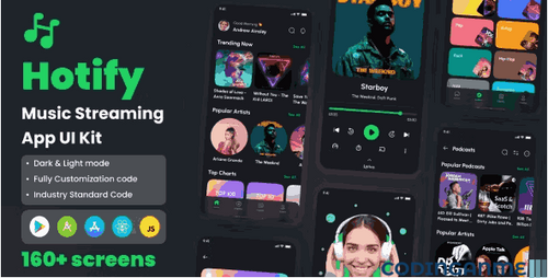 More information about "Hotify - Music Streaming App React Native CLI Ui Kit"