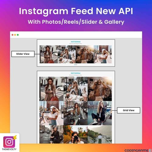 More information about "Instagram-Feed New API with Photos Reels Slider-Gallery"