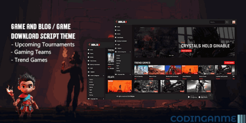 More information about "ninjax - Game and Blog / Game Download script Theme"