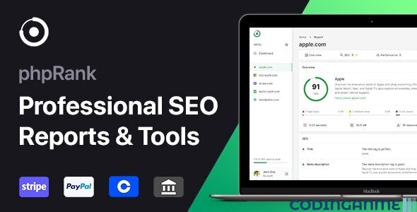 phpRank - SEO Reports & Tools Platform (SaaS)