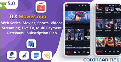 More information about "TLX Movies App | Web Series, Movies, Videos Streaming, Live TV | Payment Gateways | Subscriptions"