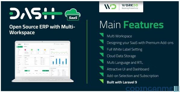 WorkDo Dash SaaS - Open Source ERP with Multi-Workspace