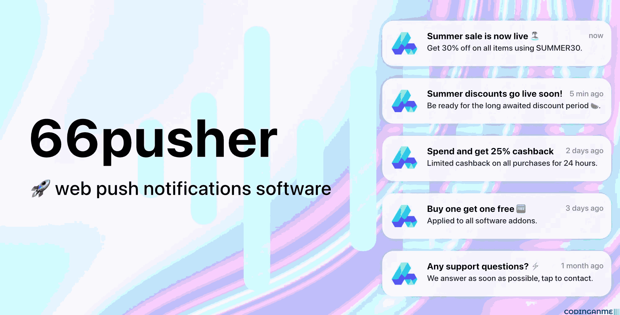 66pusher - Web push notifications