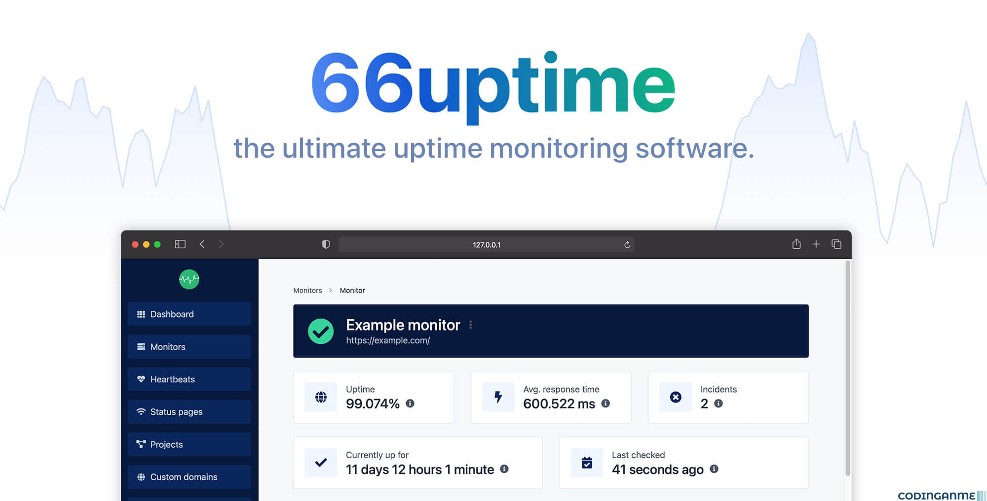 66Uptime - Uptime and Cronjob Monitoring tool