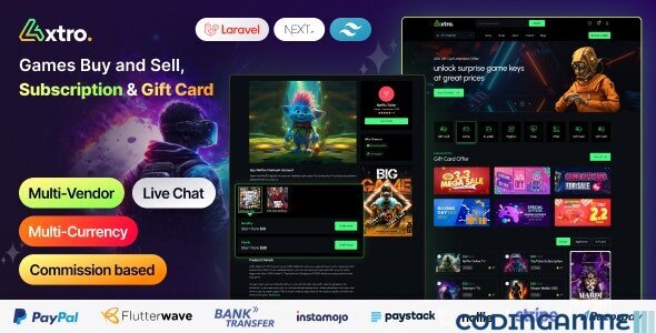 Axtro - Games Buy and Sell, Subscription & Gift Card Laravel Script