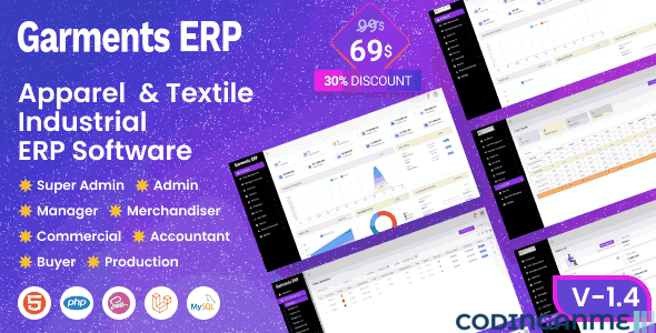 Garments ERP - Apparel & Textile Industrial ERP Software