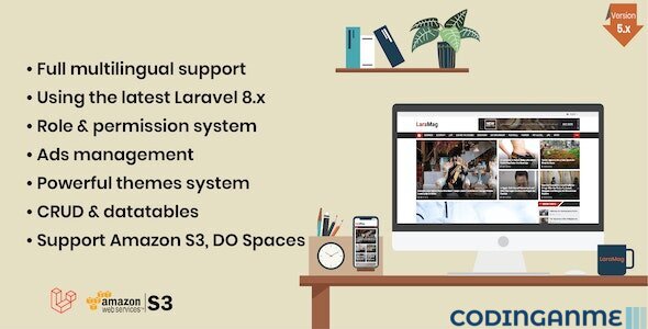 LaraMag - Laravel News & Magazine Multilingual System