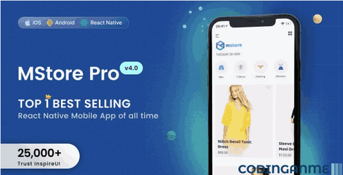 More information about "MStore Pro - Complete React Native template for e-commerce"