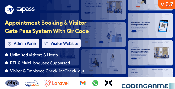 QuickPass: Appointment Booking & Visitor Gate Pass System With Qr Code