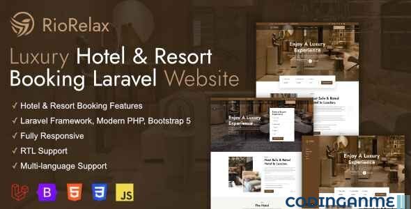 RioRelax - Laravel Luxury Hotel & Resort Booking Website