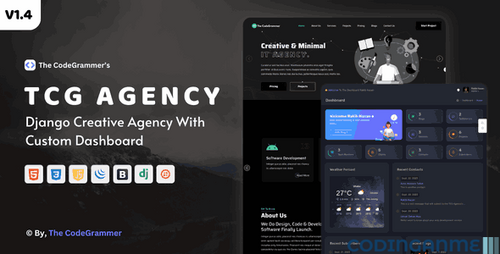 More information about "TCG AGENCY - Python Django Creative Digital Agency Script With Custom Dashboard"