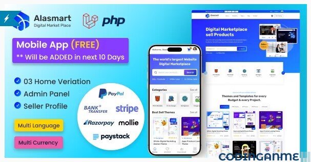 Alasmart - Digital Product Download Marketplace Laravel Script