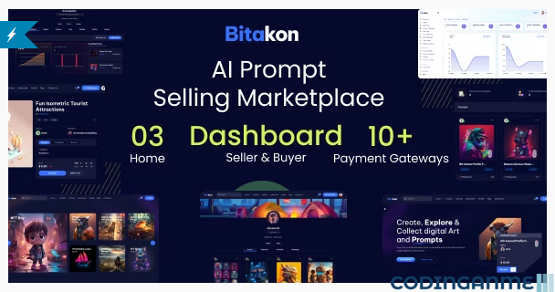 Bitakon - AI Prompt Buy Selling Marketplace (Multi Seller)