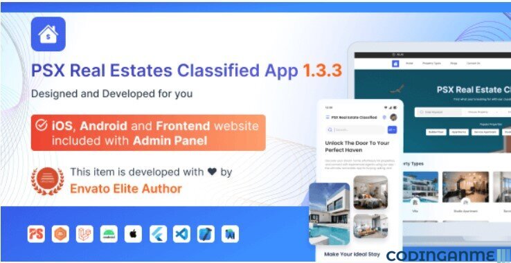 Property & Estate Classifieds | Broker Listings App with Full Frontend and Admin Panel