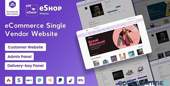 eShop Web- eCommerce Single Vendor Website | eCommerce Store Website