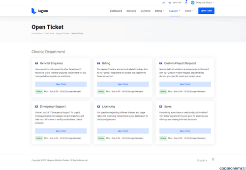 More information about "Support Hours for Lagom WHMCS Client Theme"