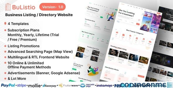 Bulistio - Business Listing / Directory Website (Subscription Based)