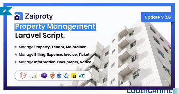 Zaiproty - Property Management Laravel Script