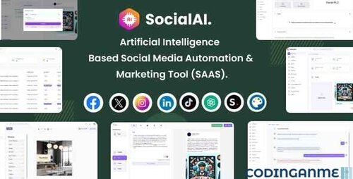 More information about "SocialAI - Artificial Intelligence Based Social Media Automation & Marketing Tool (SAAS)"