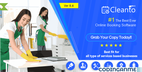 Online appointment booking system for maid services and cleaning companies - Cleanto