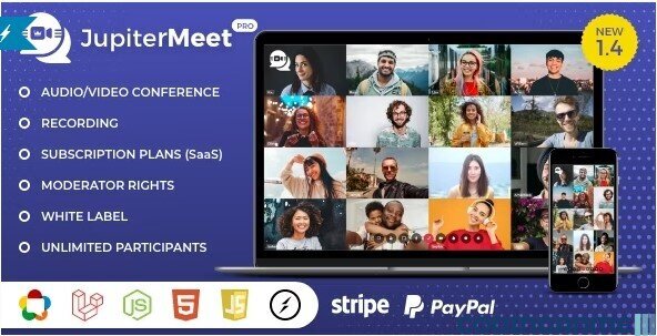 JupiterMeet Pro - White Label Video Conference with ChatGPT & SaaS